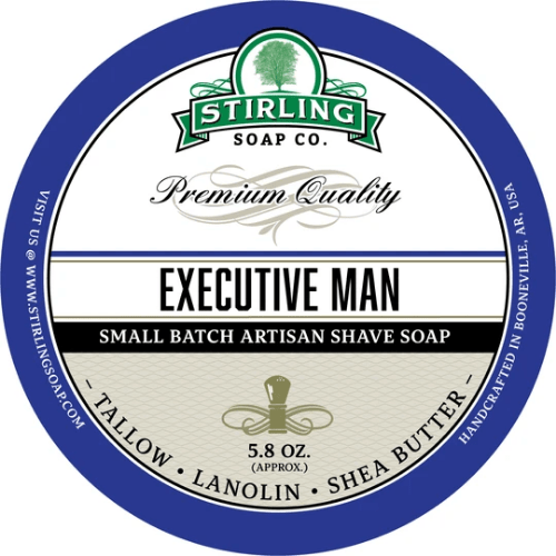 Stirling Soap Co Stirling Soap Co. Executive Man Shaving Collection Shaving Set Dark Slate Blue Shaving Soap 5.8oz
