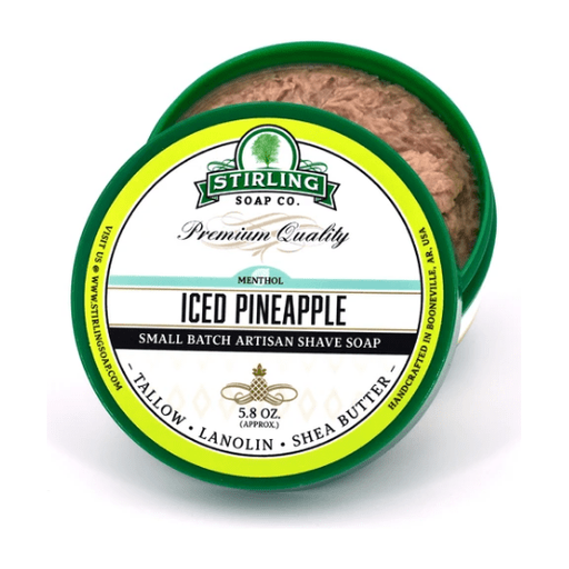 Stirling Soap Co Stirling Soap Co. Iced Pineapple Shaving Collection Shaving Set Dark Slate Gray Shaving Soap 5.8 oz