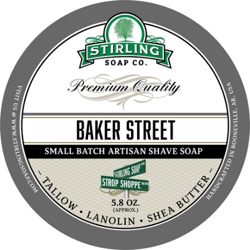 Stirling Soap Co Stirling Soap Co. Baker Street Shaving Collection Shaving Set Dim Gray Shaving Soap 5.8oz