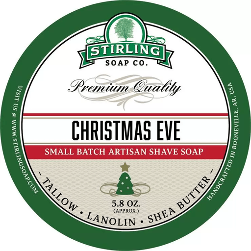 Stirling Soap Co Stirling Soap Co. Christmas Eve Shaving Collection Shaving Set Light Gray Shaving Soap 5.8oz
