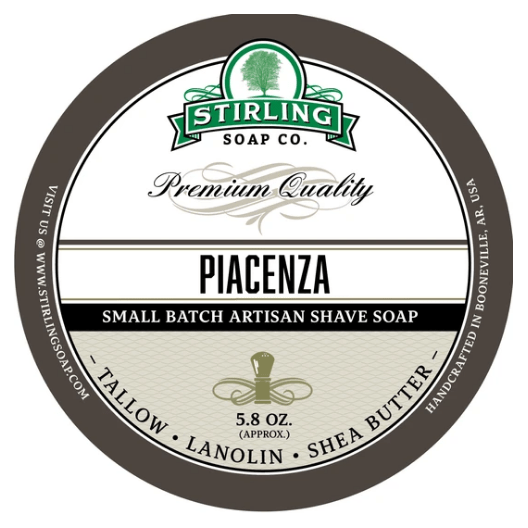 Stirling Soap Co Stirling Soap Co. Piacenza Shaving Collection Shaving Set Light Gray Shaving Soap 5.8oz