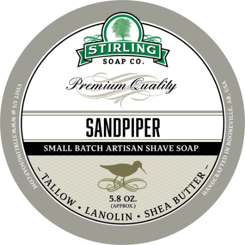 Stirling Soap Co Stirling Soap Co. Sandpiper Shaving Collection Shaving Set Dark Gray Shaving Soap 5.8oz