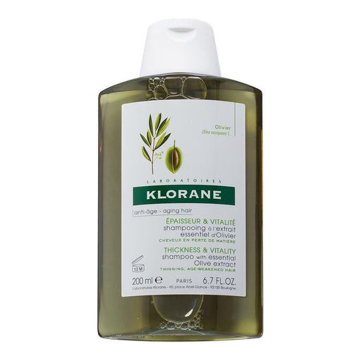 Klorane Klorane Shampoo with Essential Olive Extract, 6.7 Oz Shampoo Light Gray