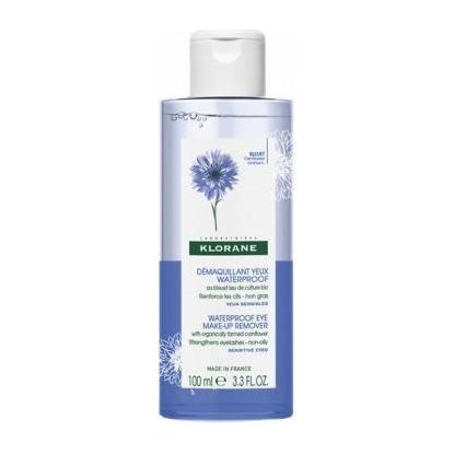Klorane Klorane Waterproof Eye Make-Up Remover With Organically Farmed Cornflower, 3.3-oz Eye Make-Up Remover Steel Blue
