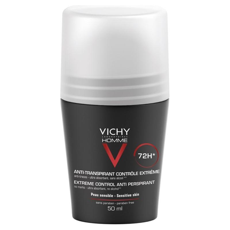 Vichy Vichy Homme 72 Hour Roll-on Deodorant For Sensitive Skin 50 Ml Deodorant Dark Slate Gray