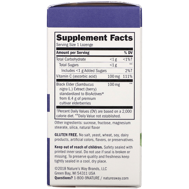 Nature's Way Nature's Way Sambucus Standarized Elderberry Lozenges 30ct Dietary Supplements Dark Slate Gray