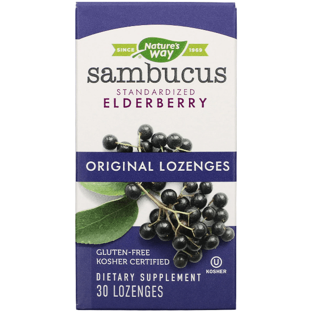 Nature's Way Nature's Way Sambucus Standarized Elderberry Lozenges 30ct Dietary Supplements Beige