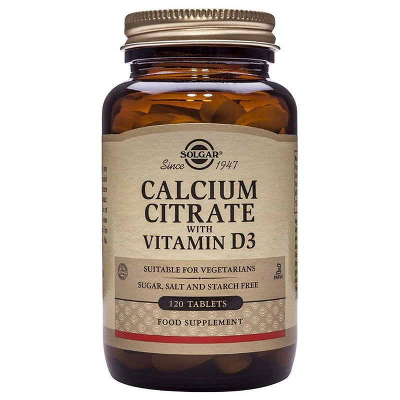 SOLGAR Solgar Calcium Citrate with Vitamin D3 120 Tablets Vitamins & Supplements Rosy Brown