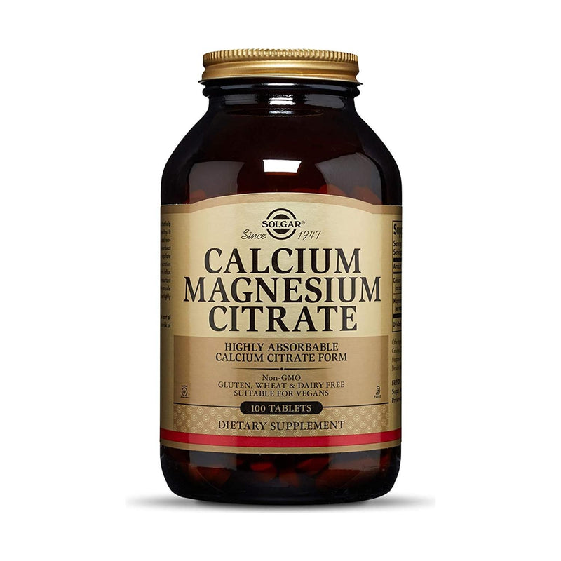 SOLGAR Solgar Calcium Magnesium Citrate 100 Tablets Vitamins & Supplements Dark Khaki