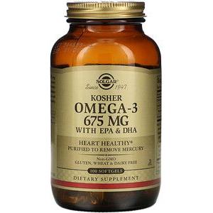 SOLGAR Solgar Omega-3 675mg 100 Softgels Dietary Supplements Dark Khaki