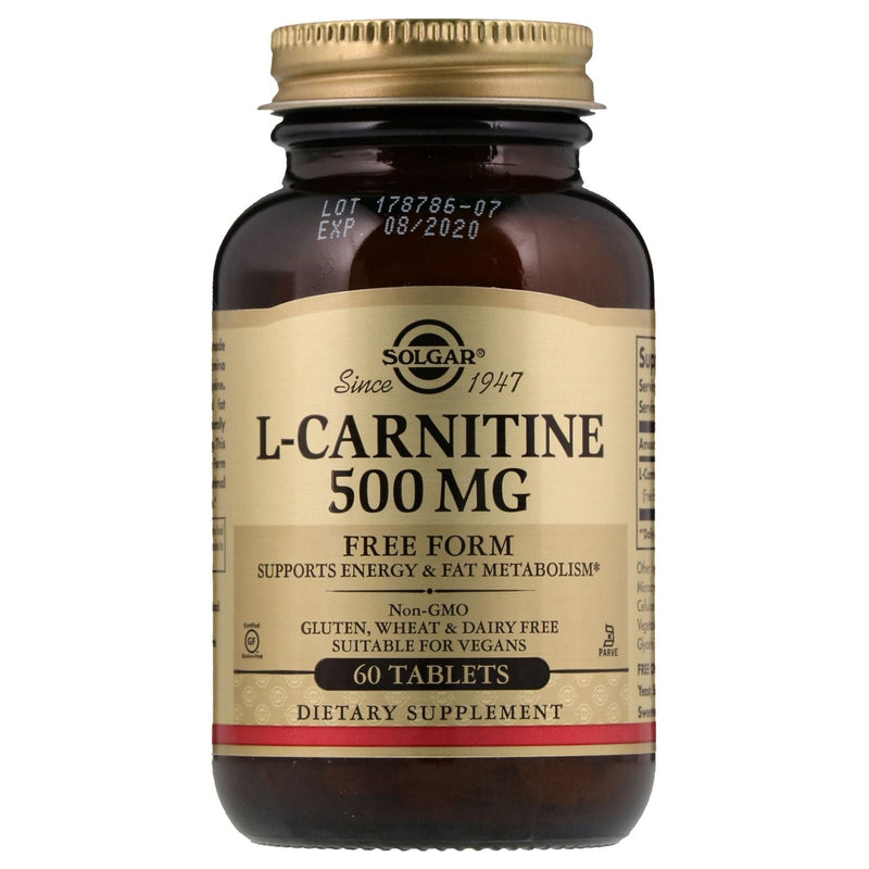 SOLGAR Solgar L-Carnitine 500mg 60 Tablets Dietary Supplements Dark Khaki