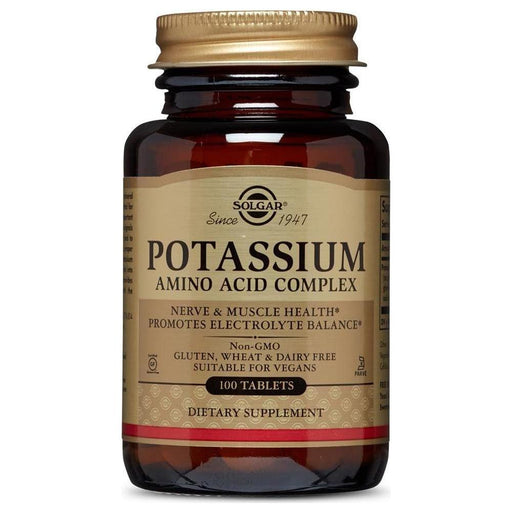 SOLGAR Solgar Potassium Amino Acid Complex 100 Tablets Vitamin & Supplement Rosy Brown