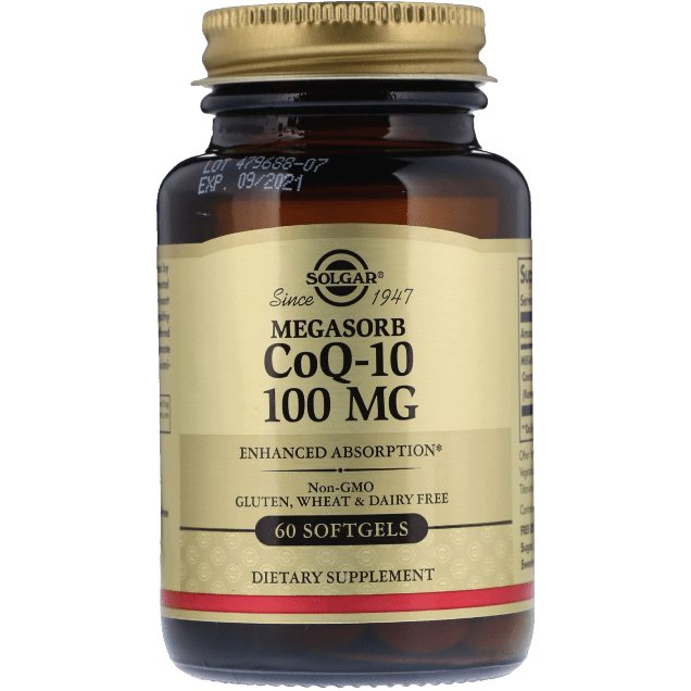SOLGAR Solgar CoQ-10 100 mg 60 Softgels Dietary Supplements Tan