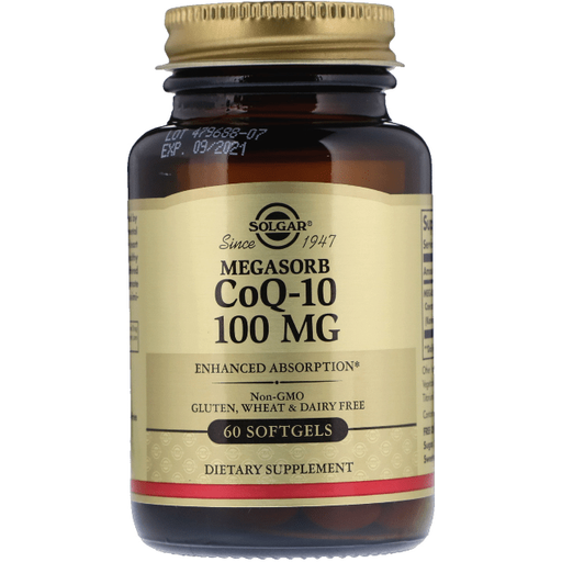 SOLGAR Solgar CoQ-10 100 mg 60 Softgels Dietary Supplements Tan