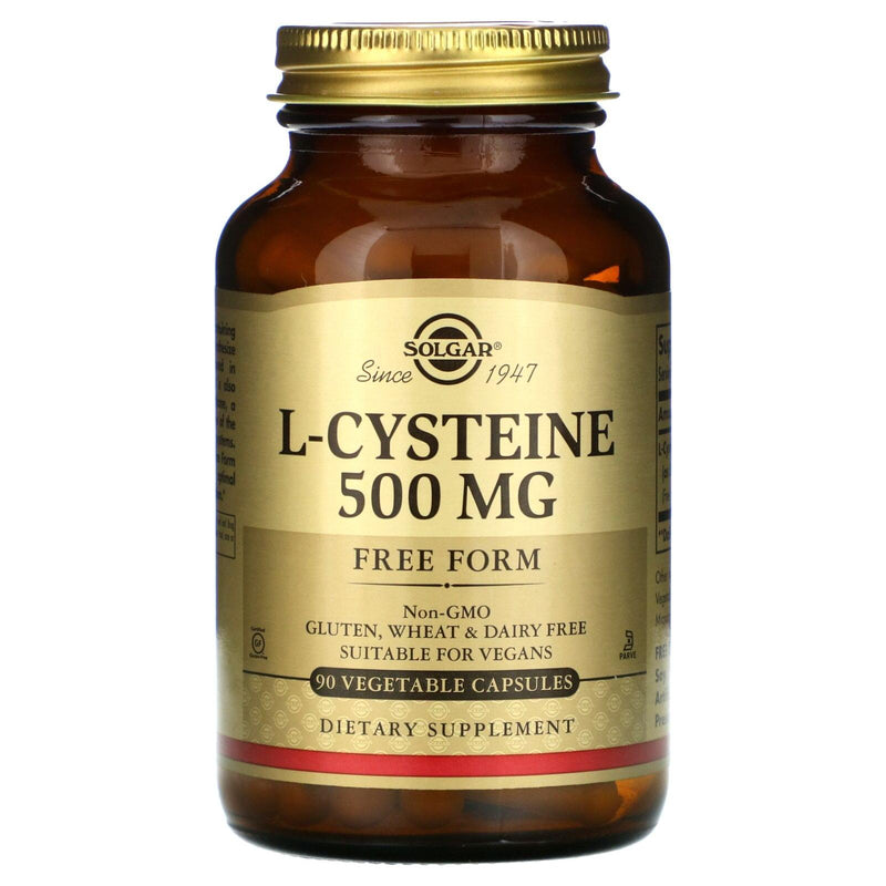 SOLGAR Solgar L-Cysteine 500mg 90 Vegetable Capsules Vitamins & Supplements Tan