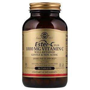 SOLGAR Solgar Ester-C Plus 1000mg Vitamin C 90 Tablets Vitamin C Supplement Rosy Brown