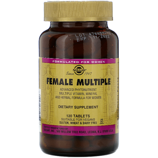 SOLGAR Solgar Female Multiple 120 Tablets Dietary Supplements Dark Khaki