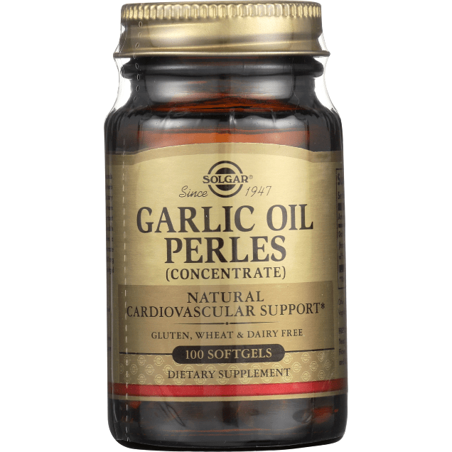 SOLGAR Solgar Garlic Oil Perles 100 Softgels (Reduced Odor) Vitamins & Supplements Dark Olive Green