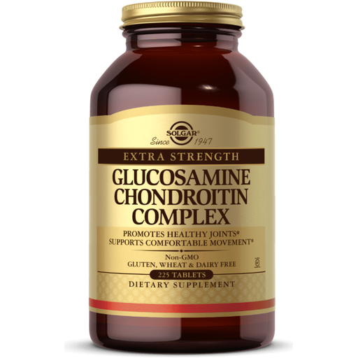 SOLGAR Solgar Extra Strength Glucosamine Chondroitin Complex 225 Tablets Vitamins & Supplements Dim Gray
