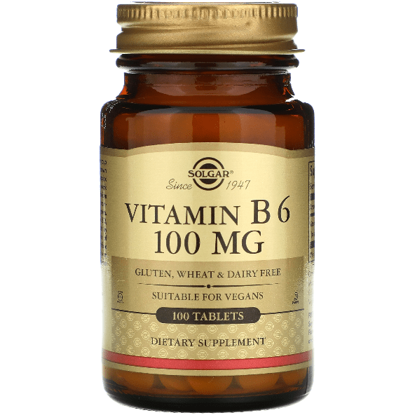 SOLGAR Solgar Magnesium with Vitamin B6 100 Tablets Vitamins & Supplements Tan