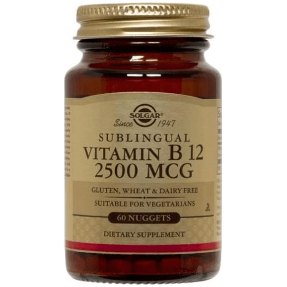 SOLGAR Solgar Vitamin B12 250mcg 60 Nuggets Vitamins & Supplements Dim Gray