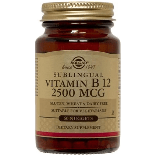 SOLGAR Solgar Vitamin B12 250mcg 60 Nuggets Vitamins & Supplements Dim Gray