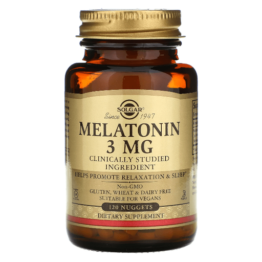 SOLGAR Solgar Melatonin 3mg 120 Nuggets Dietary Supplements Tan