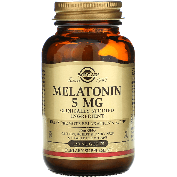 SOLGAR Solgar Melatonin 5mg 120 Nuggets Dietary Supplements Tan