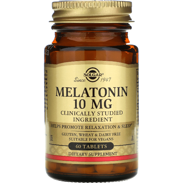 SOLGAR Solgar Melatonin 10mg 60 Tablets Dietary Supplements Dark Khaki