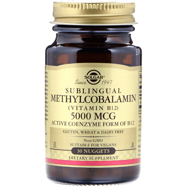 SOLGAR Solgar Methylcobalamin (Vitamin B12) 5000mcg 30 Nuggets Vitamins & Supplements Dark Slate Gray