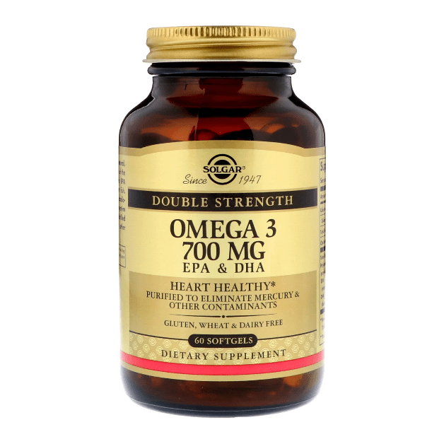 SOLGAR Solgar Double Strength Omega-3 700 mg 60 Softgels Dietary Supplements Tan