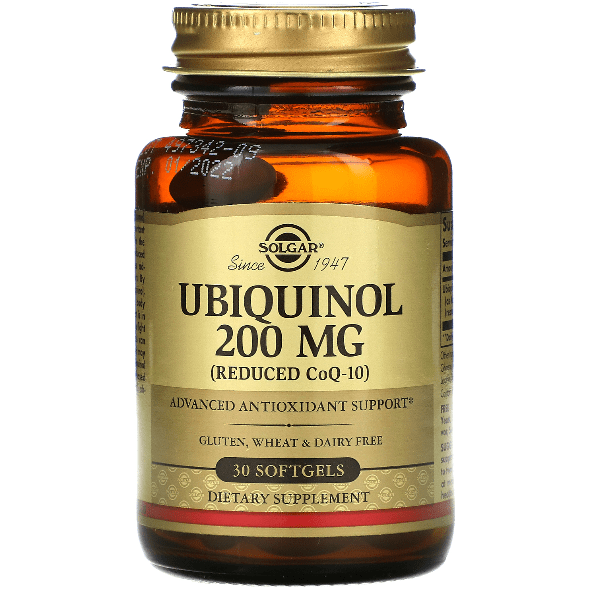 SOLGAR Solgar Ubiquinol 200 mg (Reduced CoQ-10) 30 Softgels Dietary Supplements Dark Khaki