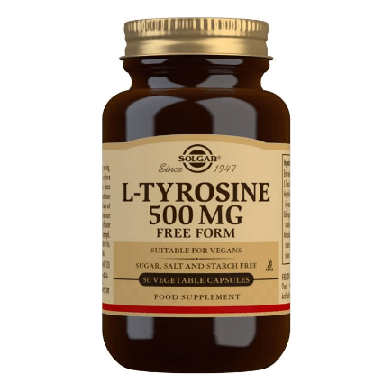 SOLGAR Solgar L-Tyrosine 500mg 50 Vegetable Capsules Vitamins & Supplements Dark Slate Gray