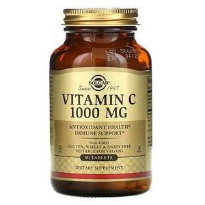 SOLGAR Solgar Vitamin C 1000mg 90 Tablets Vitamin C Supplement Dark Khaki