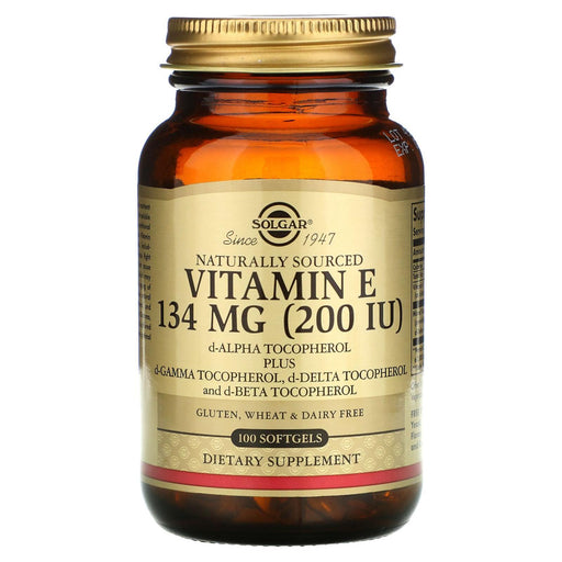 SOLGAR Solgar Vitamin E 134 mg (200 IU) 100 Softgels Vitamin E Supplement Tan