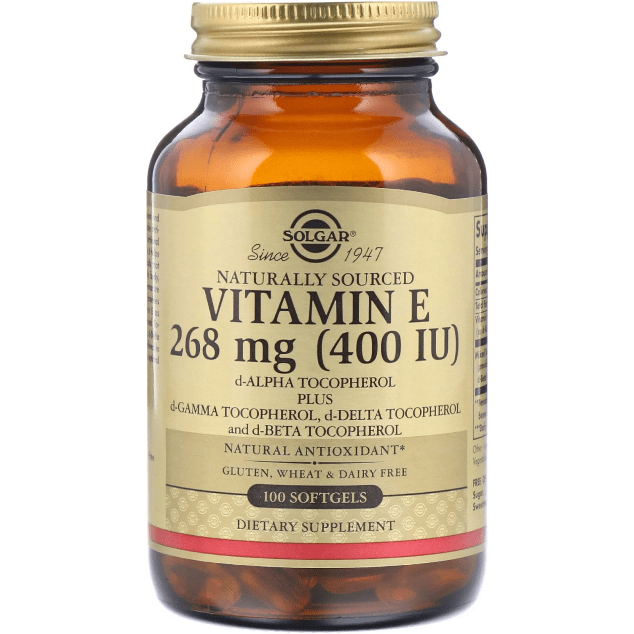 SOLGAR Solgar Vitamin E 268 mg (400 IU) 100 Softgels Vitamin Supplement Tan