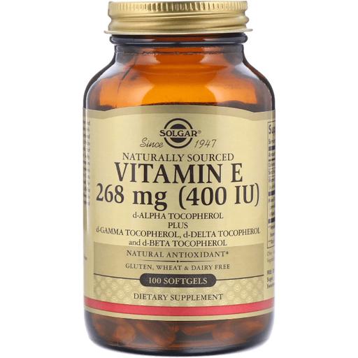 SOLGAR Solgar Vitamin E 268 mg (400 IU) 100 Softgels Vitamin Supplement Tan