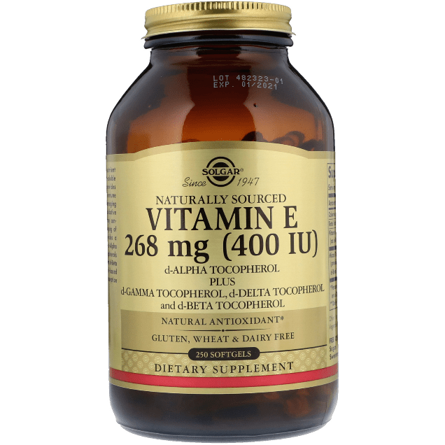 SOLGAR Solgar Vitamin E 268 mg (400 IU) 250 Softgels Vitamins & Supplements Dark Khaki