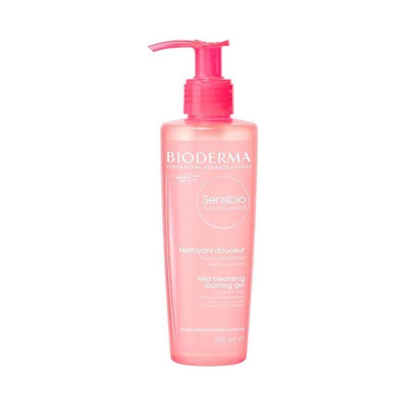 Bioderma Bioderma Sensibio Mild Cleansing Foaming Gel 200ml Facial Cleanser Pink