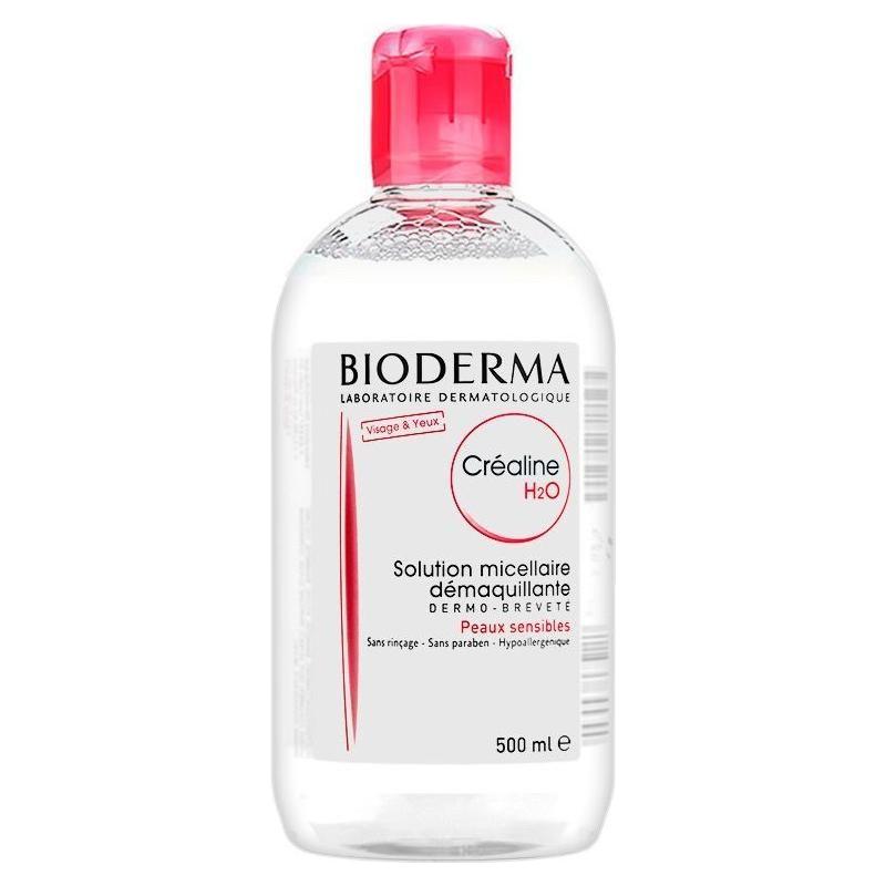 Bioderma Bioderma Crealine H2O Micelle Solution, Sensitive Skin, 16.91 Oz Skin Care Solution Misty Rose