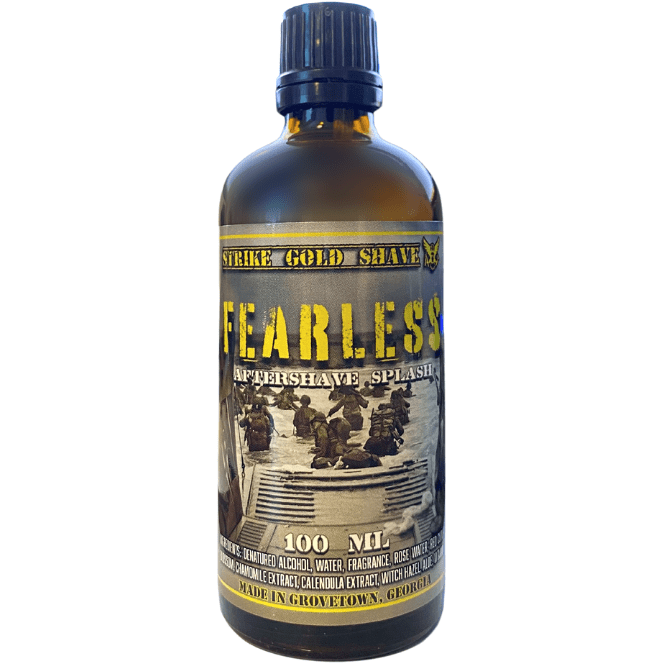 Strike Gold Shave Strike Gold Shave Fearless Shaving Collection Shaving Set Dark Slate Gray Aftershave 3.4 oz