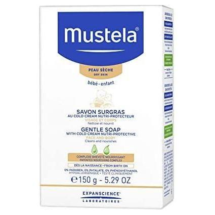 Mustela Mustela Gentle Soap with Cold Cream 7 oz Bar Soap Dark Slate Blue