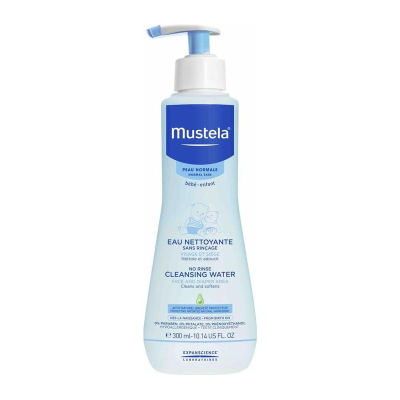 Mustela Mustela Cleansing Water, No Rinse, Face and Diaper Area, Normal Skin 10.14 Oz Baby Cleansing Water Lavender