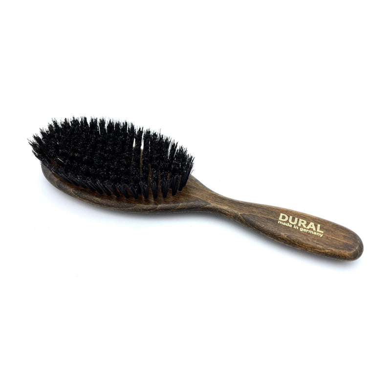 Dural Dural Hair Brush 10 Rows Beech Wood Wildboar Bristler Hair Brush Black