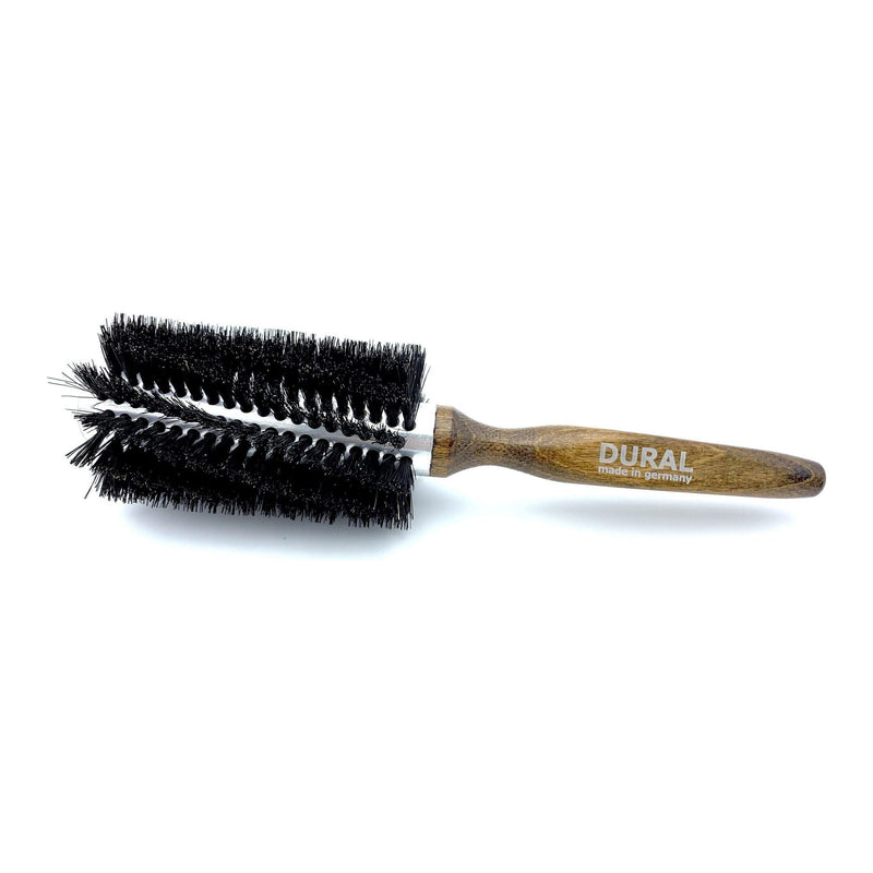 Dural Dural Quick-Styler Hair Brush For Styling & Care Boar Bristles Beech Wood Hair Brush Light Gray