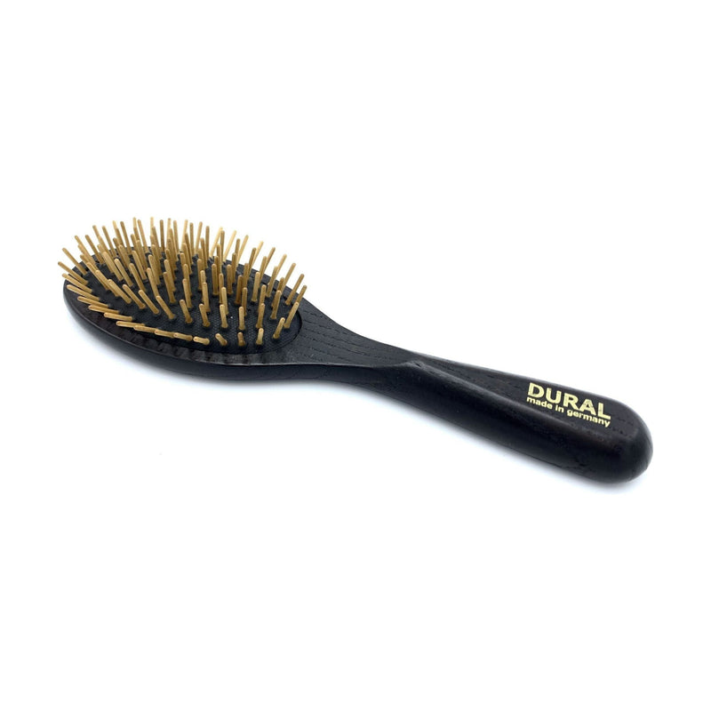 Dural Dural Hair Brush For Styling & Care Rubber Cushion With Wooden Pins Ash Wood Hair Brush Dark Slate Gray