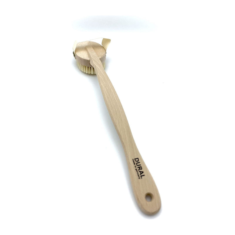 Dural Dural Bath Brush Pure Natural Bristles Plain Wood Bath Brush Light Gray