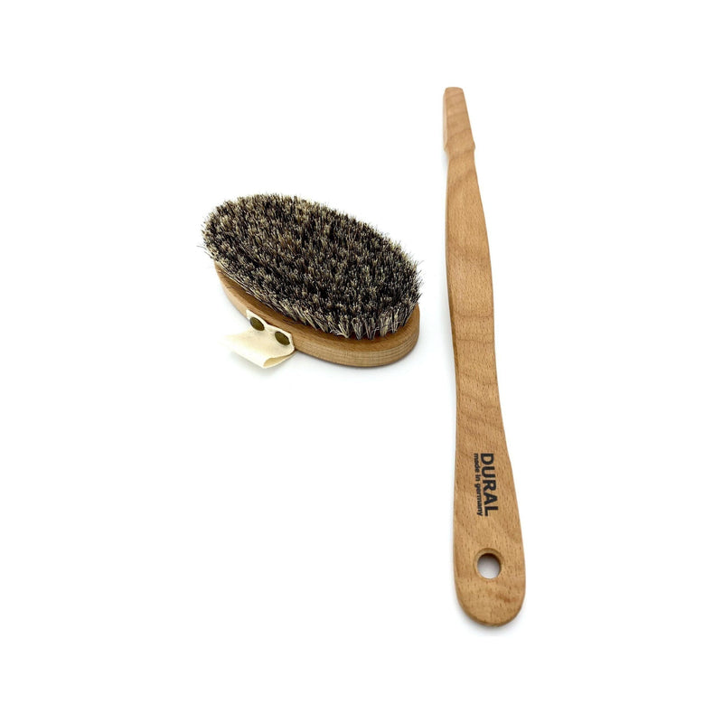 Dural Dural Bath Brush Horse hair Sisal Bristles Steamed Beech Wood Bath Brush Dark Khaki