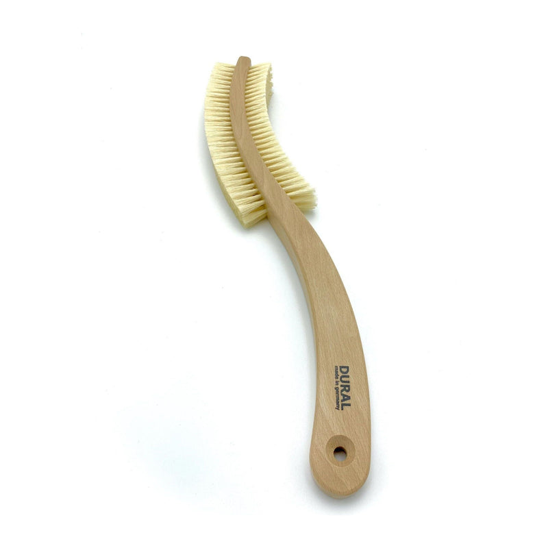 Dural Dural Allo Bath Brush For Dry Massage Pure Natural Bristles Lacquered Beech Wood Bath Brush Tan