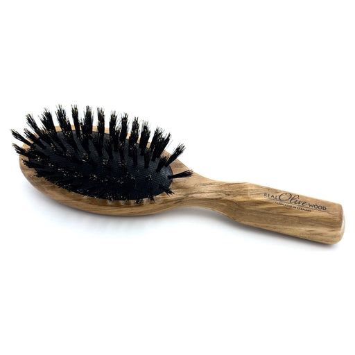 Dural Dural Hair Brush Pure Boar Bristles Olive Wood Hair Brush Black